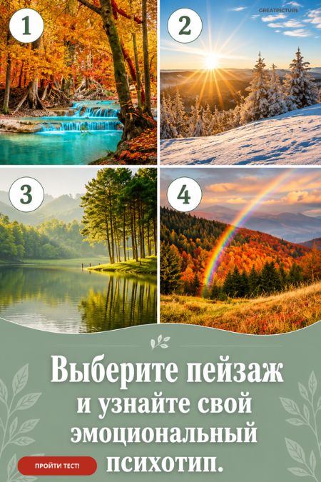 Выберите пейзаж и узнайте свой эмоциональный психотип