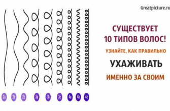 Существует 10 типов волос