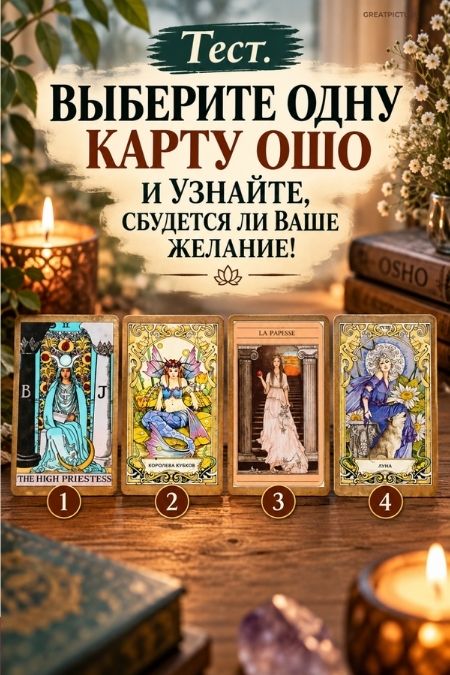 Тест. Выберите одну карту Ошо и узнайте, сбудется ли ваше желание!