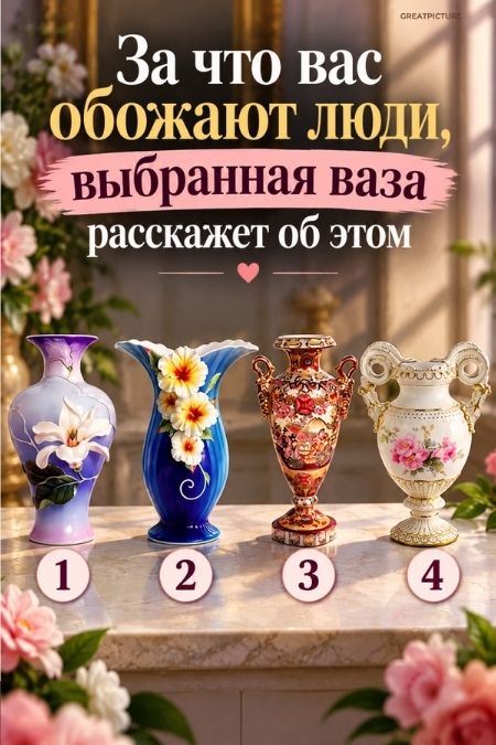 За что вас обожают люди, выбранная ваза расскажет об этом