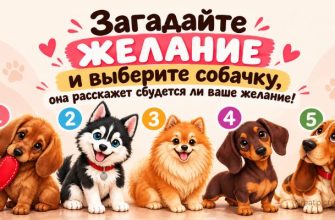 Загадайте желание и выберите собачку, тест на желание, тест картинка, тест желание онлайн,
