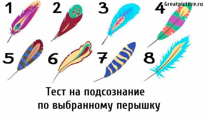 Тест на подсознание по выбранному перышку, тест на подсознание, тест картинка, личностный тест, психологические тесты,