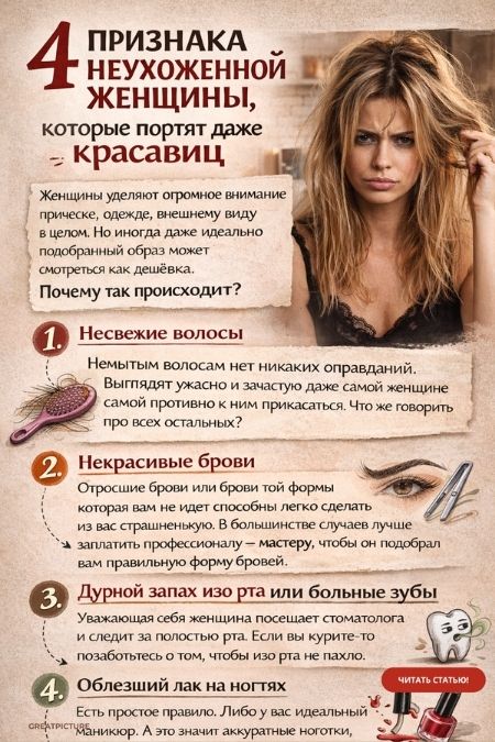 4 признака неухоженной женщины