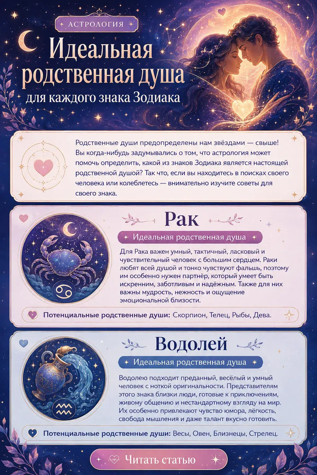 Идеальная родственная душа для каждого знака Зодиака