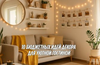 Уютная гостиная с DIY decor elements