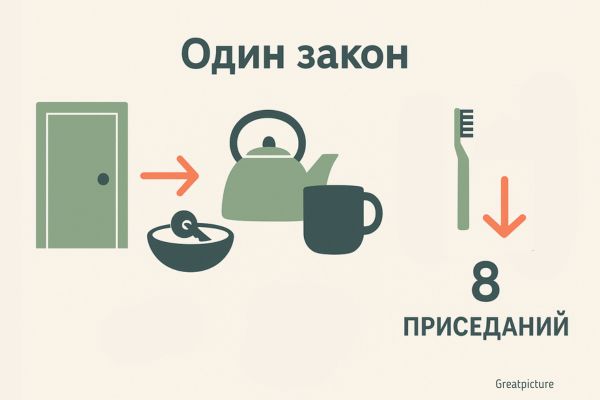 Схема коротких маршрутов «один сигнал — одно действие» для дома и привычек.