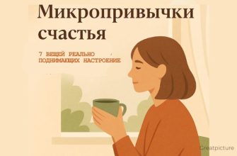 Женщина с чашкой чая и блокнотом, маленькие микропривычки счастья по утру