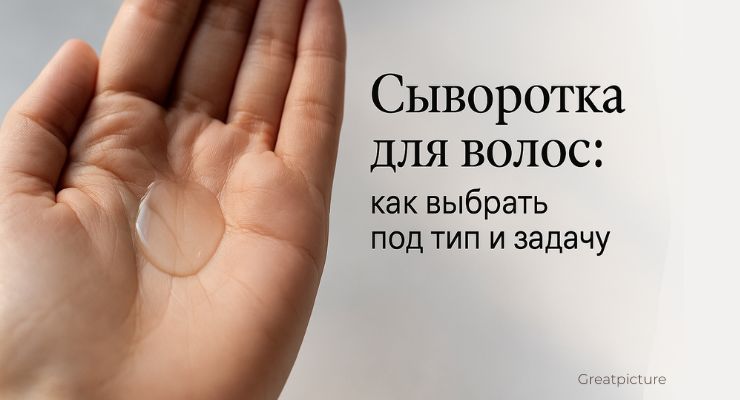 Крупный план капли сыворотки на ладони в мягком дневном свете.