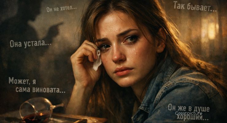 Женщина грустит, пытаясь оправдать чужое плохое отношение