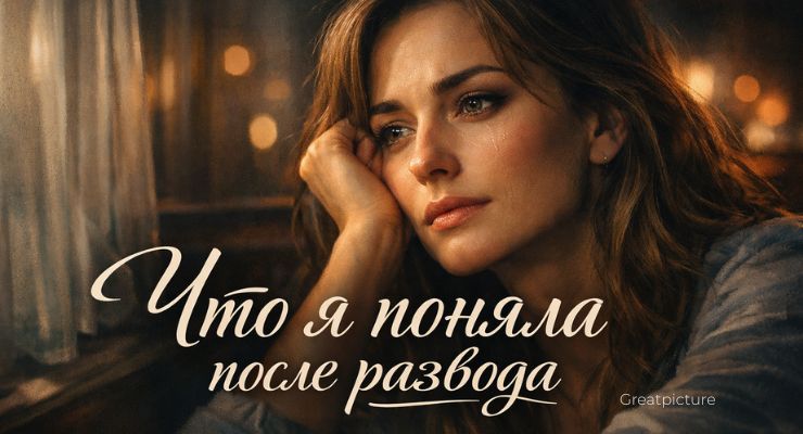 Кинематографичный портрет женщины в тёплом свете, она опирается на руку и смотрит вдаль