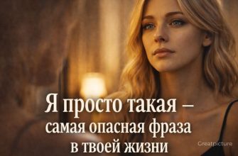 Блондинка с серьёзным взглядом смотрит на своё отражение в зеркале в тёплом свете