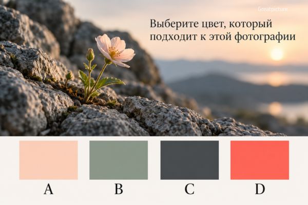 Изображение с диким цветком среди камней и цветами для выбора.