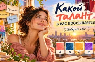 Яркая миниатюра с творческими символами и цветами для теста на талант
