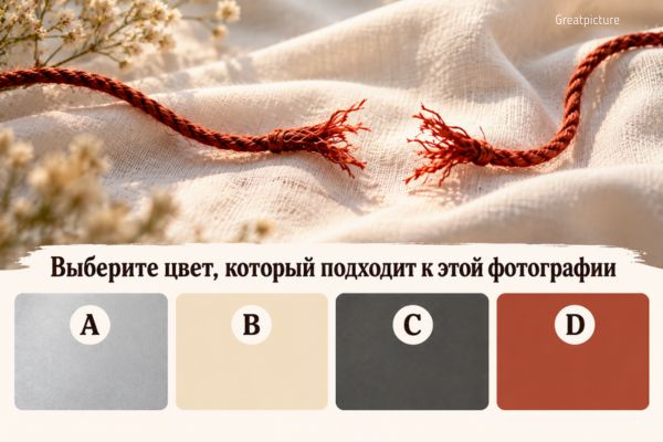 Разорванная нить на белой ткани