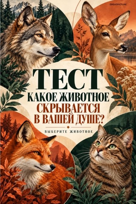 Тест. Какое животное скрывается в вашей душе?