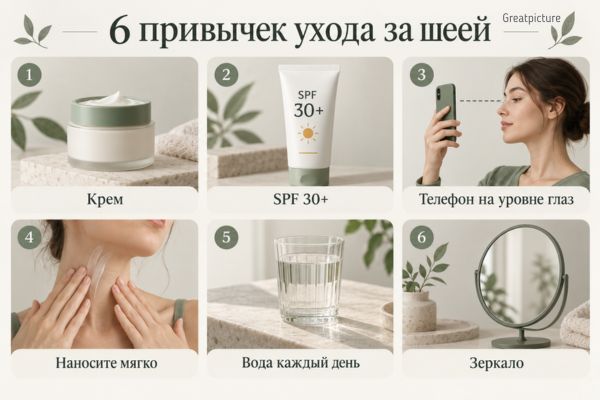Шесть простых привычек для ежедневного ухода за кожей шеи